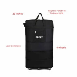 Luggage Bag With Wheels Expandable Folding Oxford Trolley Suitcase -Luggage Sales Shop Luggage Bag With Wheels Expandable Folding Oxford Trolley Suitcase Unisex Carrier Bag Weekend Trip Airplane Luggage