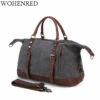 Men'S Travel Bags Vintage Leather Canvas Carry On Luggage Bags Big Men Duffel Bags Travel Tote 2 Men'S Travel Bags Vintage Leather Canvas Carry On Luggage Bags Big Men Duffel Bags Travel Tote -Luggage Sales Shop product image 534827637