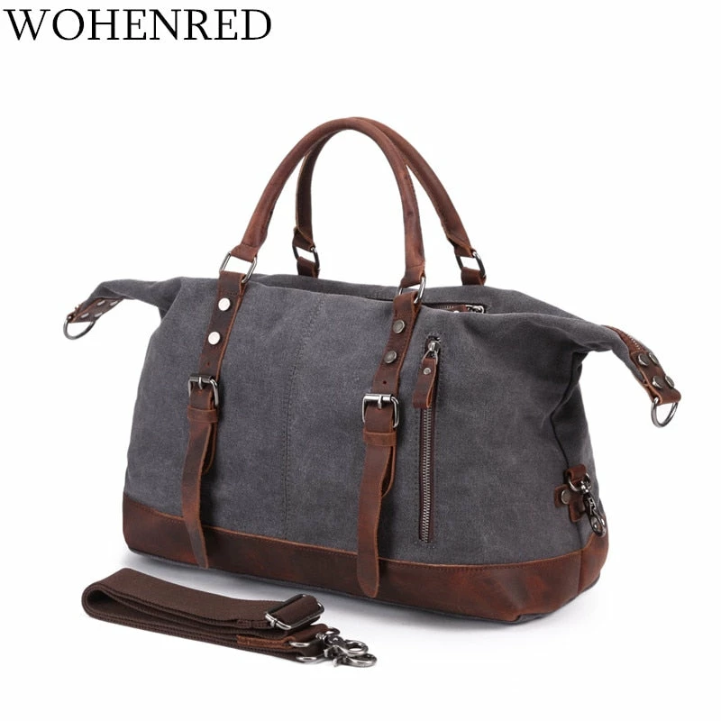 Men'S Travel Bags Vintage Leather Canvas Carry On Luggage Bags Big Men Duffel Bags Travel Tote 3 Men'S Travel Bags Vintage Leather Canvas Carry On Luggage Bags Big Men Duffel Bags Travel Tote