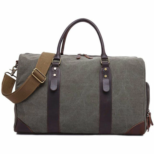 2018 Fashion Canvas Men'S Travel Bag Carry On Luggage Bags Vintage Handbag Crossbody Men Duffel 4 2018 Fashion Canvas Men'S Travel Bag Carry On Luggage Bags Vintage Handbag Crossbody Men Duffel - Image 2