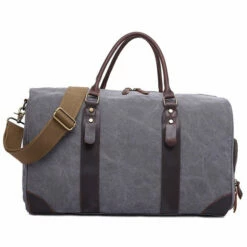 2018 Vintage Waxed Canvas Men Travel Duffel Large Capacity Waterproof Travel Bags Carry On 9 2018 Vintage Waxed Canvas Men Travel Duffel Large Capacity Waterproof Travel Bags Carry On -Luggage Sales Shop product image 851239599