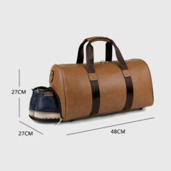 Genuine Leather Men Travel Bag Carry On Luggage Bags Men Leather Travel Duffel Weekend Bag Big Tote -Luggage Sales Shop product image 864182961