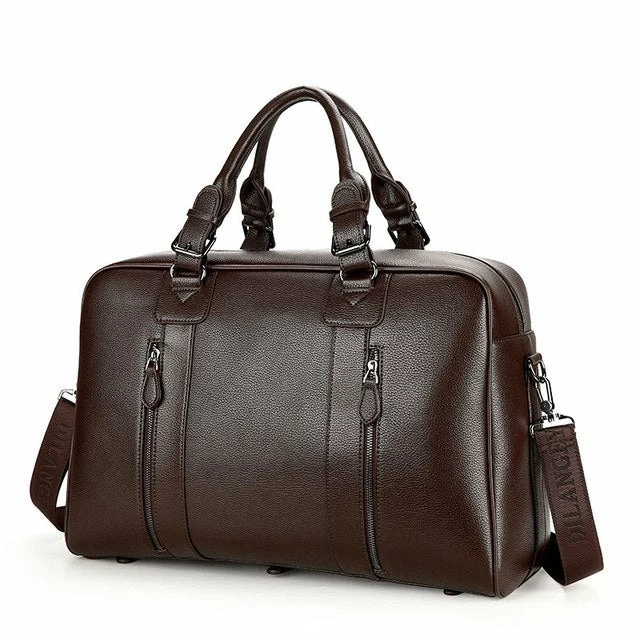 2019 New Fashion Pu Leather Men'S Travel Bag Luggage & Travel Bag Men Carry On Leather Duffel Bag 4 2019 New Fashion Pu Leather Men'S Travel Bag Luggage & Travel Bag Men Carry On Leather Duffel Bag - Image 2