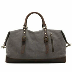 2018 New Canvas Leather Men Travel Bags Carry On Luggage Bags Men Duffel Bags High Capacity -Luggage Sales Shop product image 906440948