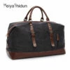 Canvas Leather Handbag Men Travel Bags Carry On Luggage Bag Male Duffel Bags Women Tote Big Bag -Luggage Sales Shop product image 906441709