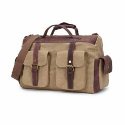 Vintage Canvas Leather Men'S Travel Bags Carry On Luggage Bags Men Duffel Bags Travel Tote Large -Luggage Sales Shop product image 906442314